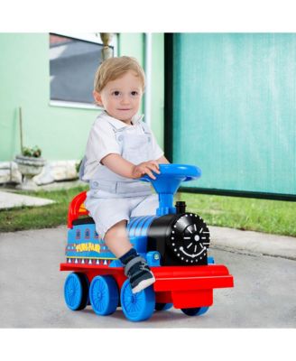 6V Electric Kids Ride On Train Motorized Train Toy w/ Track & 6 Wheels Navy