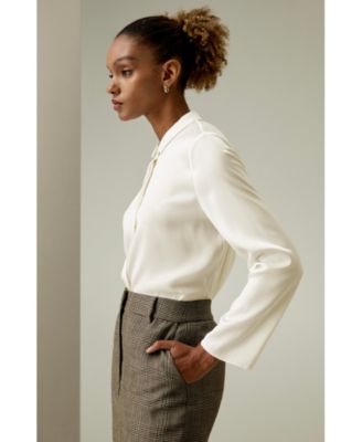 Women's Classic Collar Silk Shirt