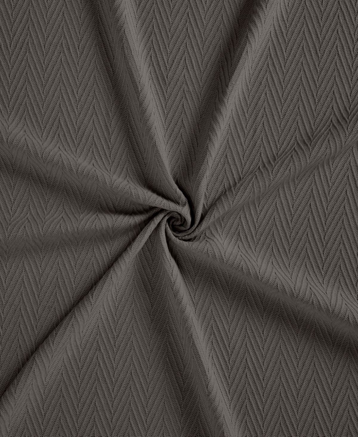 Superior Chevron All-season Cotton Throw, 50" X 60" In Charcoal