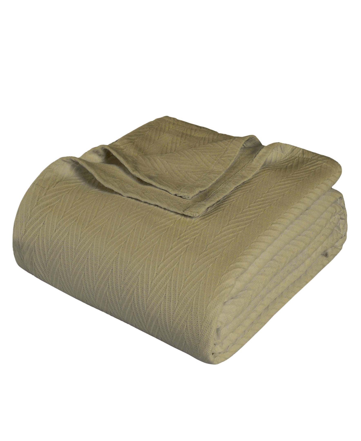 Superior Chevron All-season Cotton Blanket, Twin In Sage