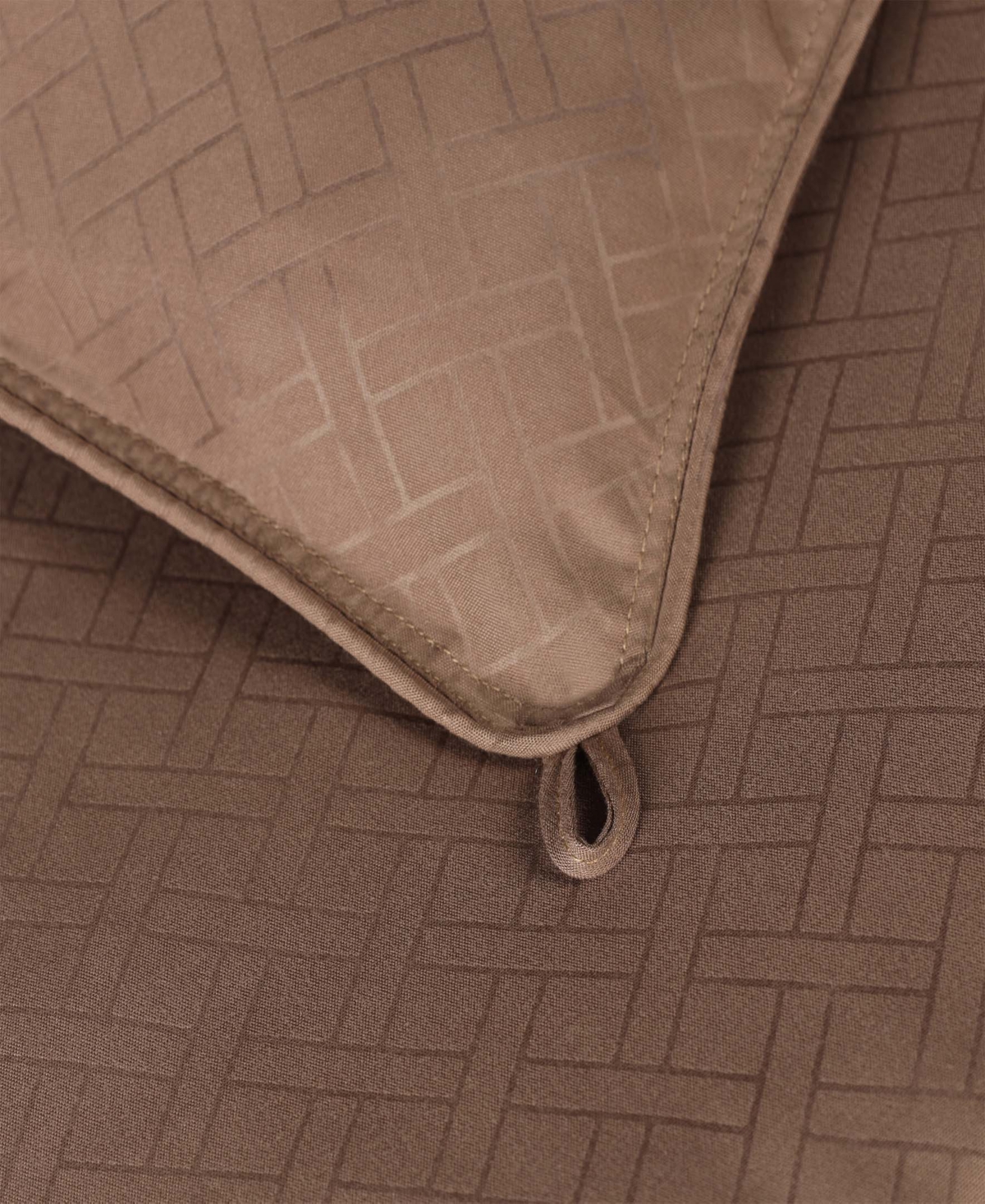 Superior Monochrome Basketweave Plush Microfiber Down Alternative Comforter, King In Taupe
