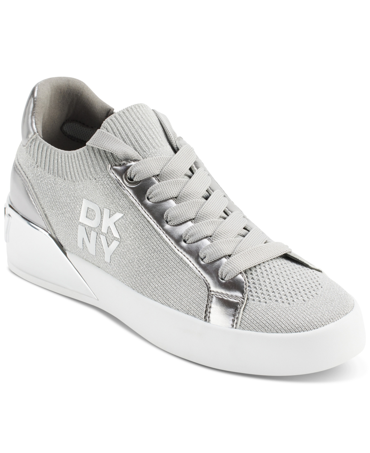 Dkny Women's Mallory Lace-Up Sneakers - Silver