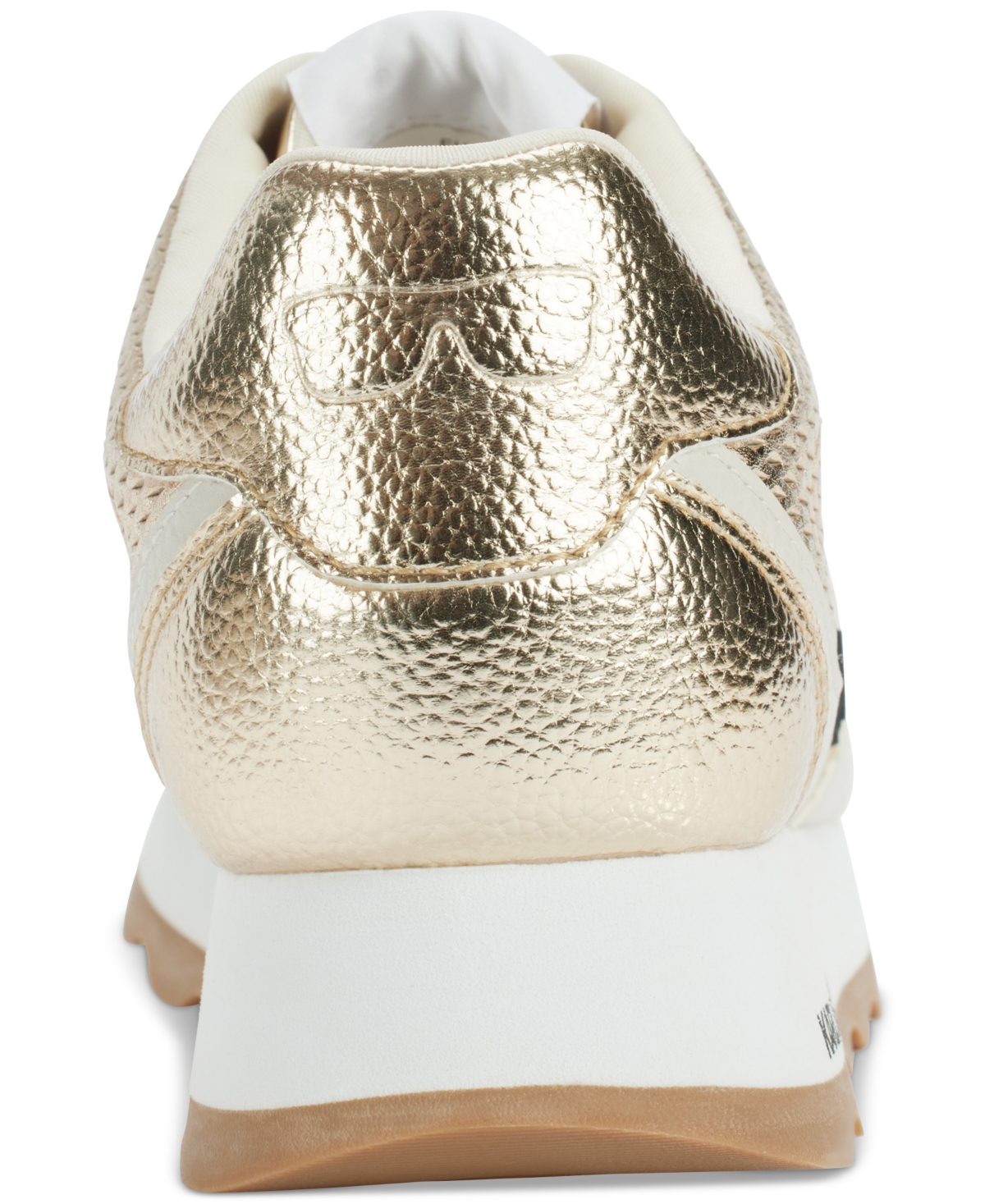 Karl Lagerfeld Paris Meade Metallic Sneaker In White Gold