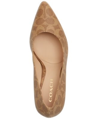 【COACH】Samantha Signature Pointed-Toe Leather Pumps COACH Samantha Signature Pointed-Toe Leather Pumps - Macy's