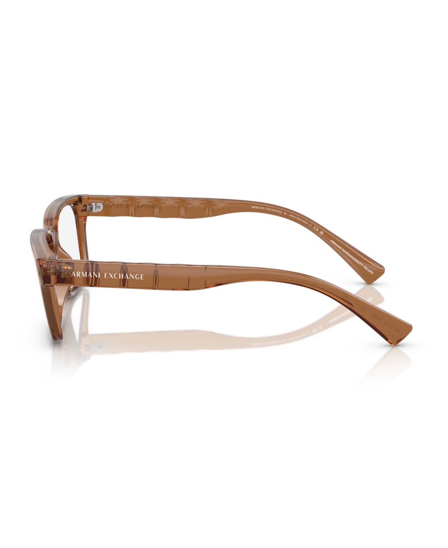 Мужские очки Armani Exchange Man Rectangle Plastic AX3116 Eyeglasses, цвет: Блестящий прозрачный — фото 12