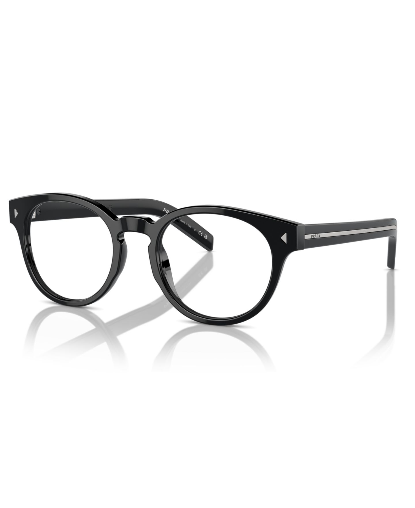 Мужские очки PRADA Man Panthos Plastic PR A14V Eyeglasses, цвет: Чёрный — фото 1