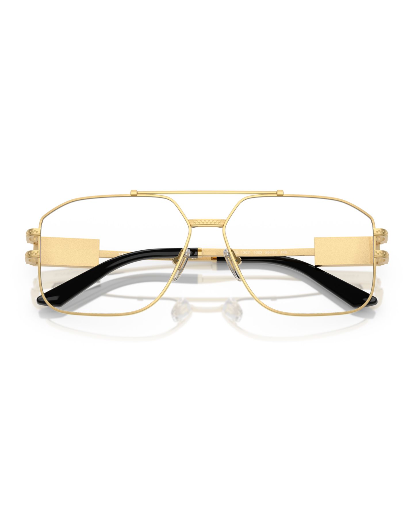 Мужские очки Versace Man Square Metal VE1302 Eyeglasses, цвет: Золотой — фото 4
