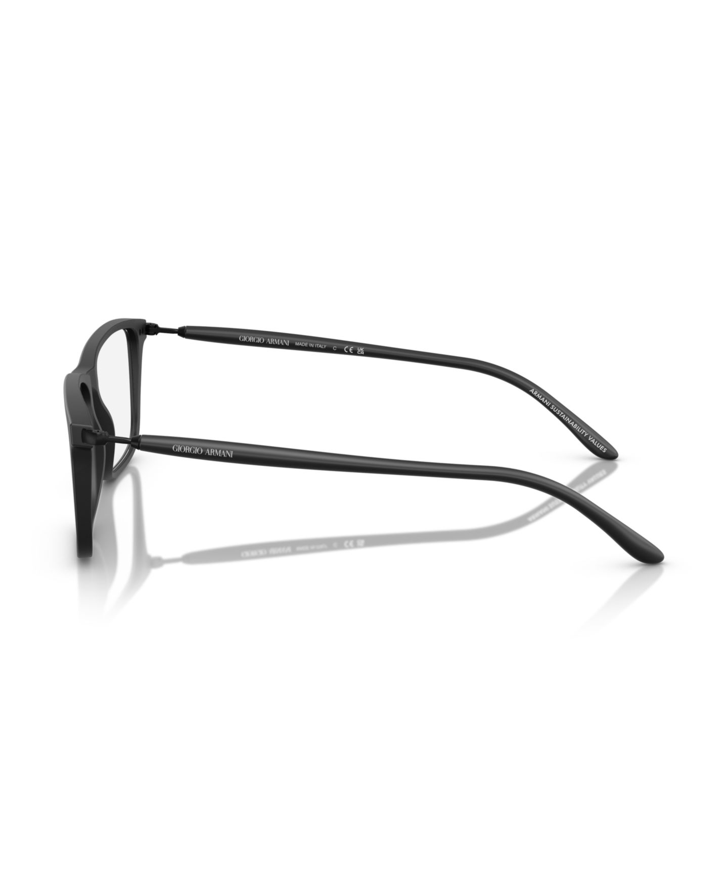 Мужские очки Giorgio Armani Man Rectangle Plastic AR7261 Eyeglasses, цвет: Матовый чёрный — фото 5