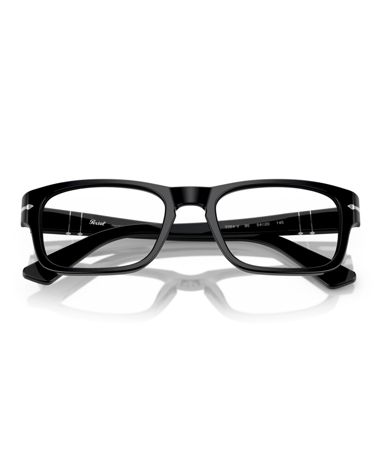 Мужские очки Persol Man Rectangle Plastic PO3364V Eyeglasses, цвет: Чёрный — фото 5