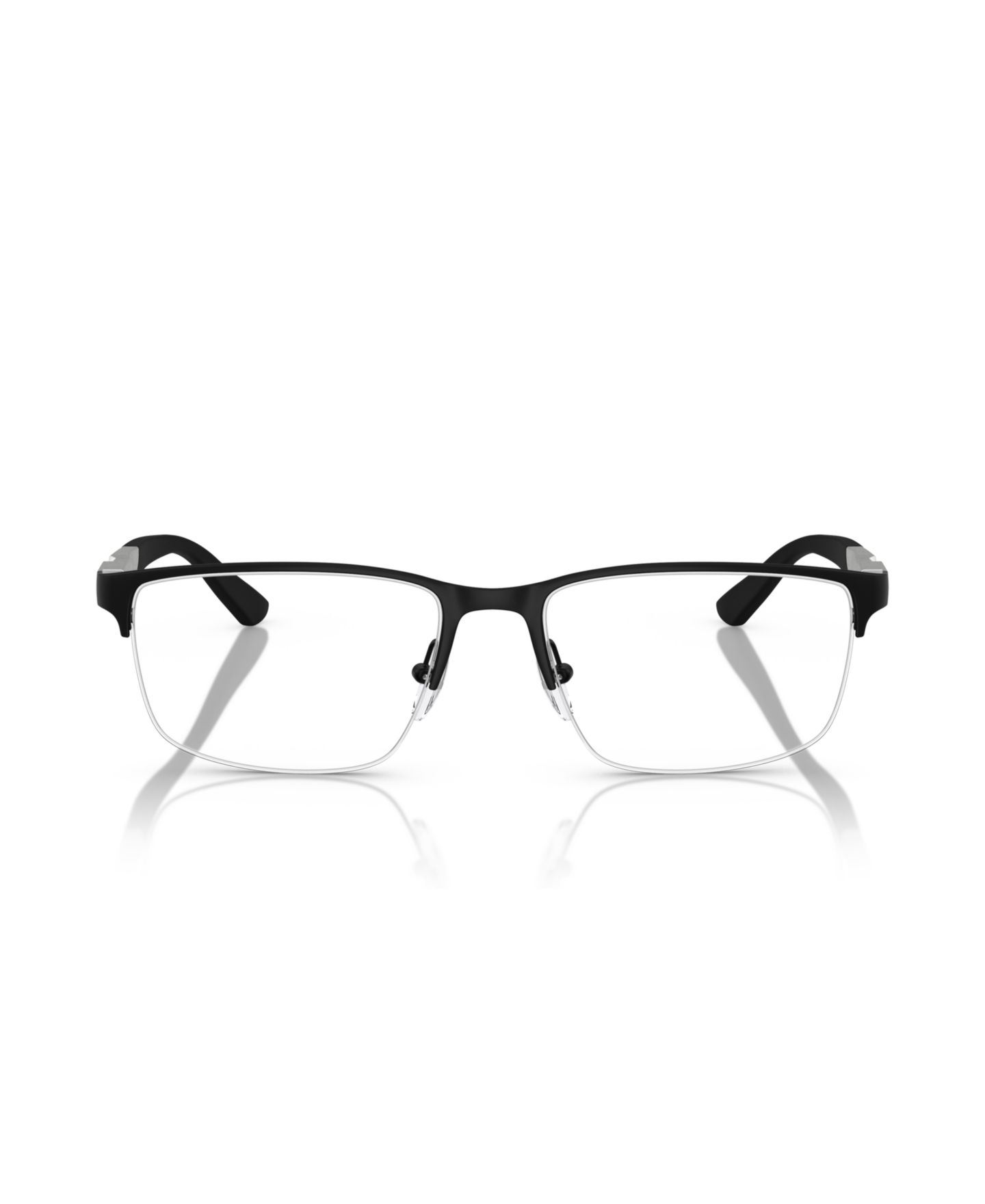Мужские очки Emporio Armani Man Rectangle Metal EA1164 Eyeglasses, цвет: Матовый чёрный — фото 2