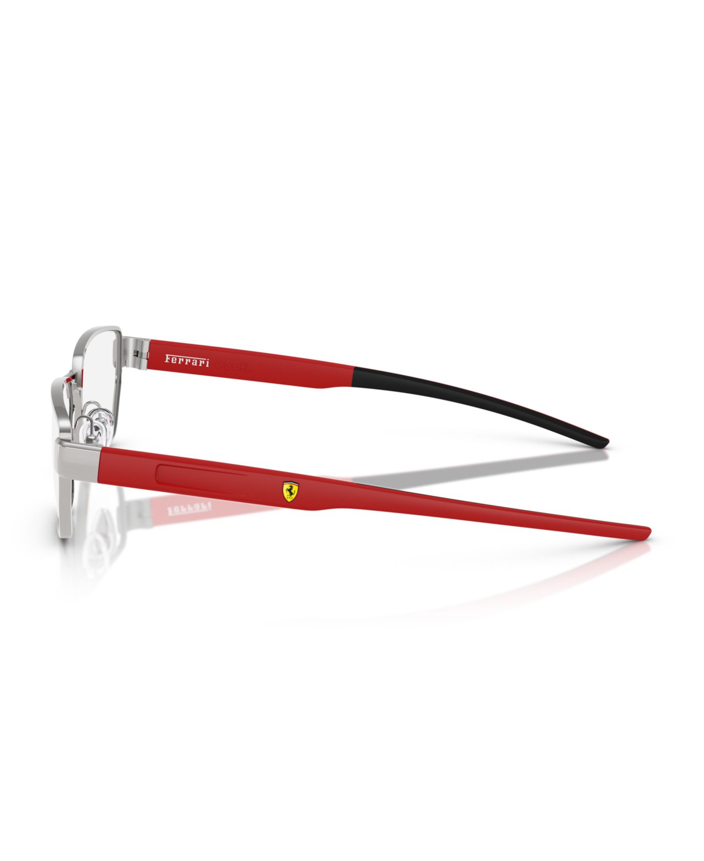 Очки Scuderia Ferrari Unisex Irregular Metal FZ7008 Eyeglasses, цвет: Серебряный — фото 3