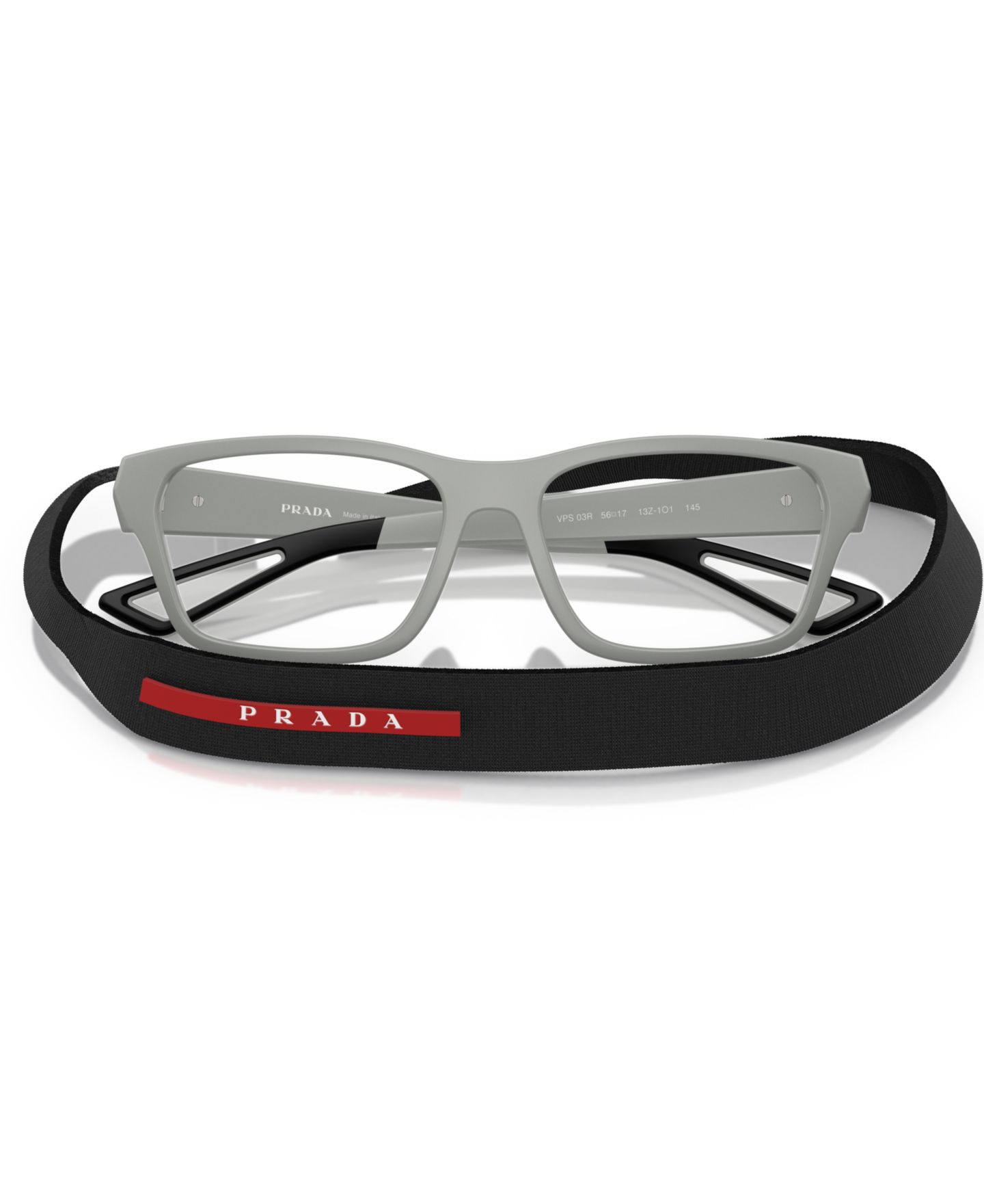 Мужские очки PRADA LINEA ROSSA Man Pillow Plastic PS 03RV Eyeglasses, цвет: Матовый чёрный — фото 11
