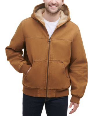 BASS OUTDOOR - Men's Hooded Zip-Front Fleece-Lined Bomber Jacket