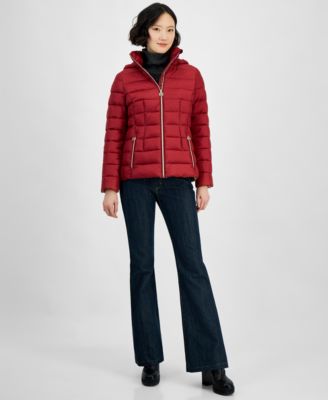 Michael Kors - Women's Hooded Zip Packable Down Puffer Coat