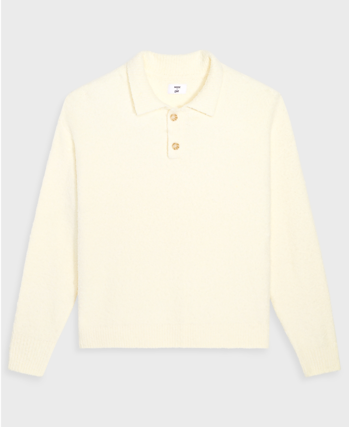 MODE OF ONE MEN'S LONG-SLEEVE POLO SWEATER, CREATED FOR MACY'S 