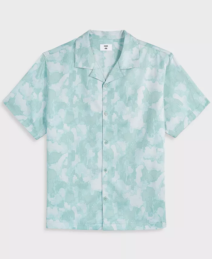 Men's Relaxed-Fit Printed Button-Down Camp Shirt - thumbnail 5