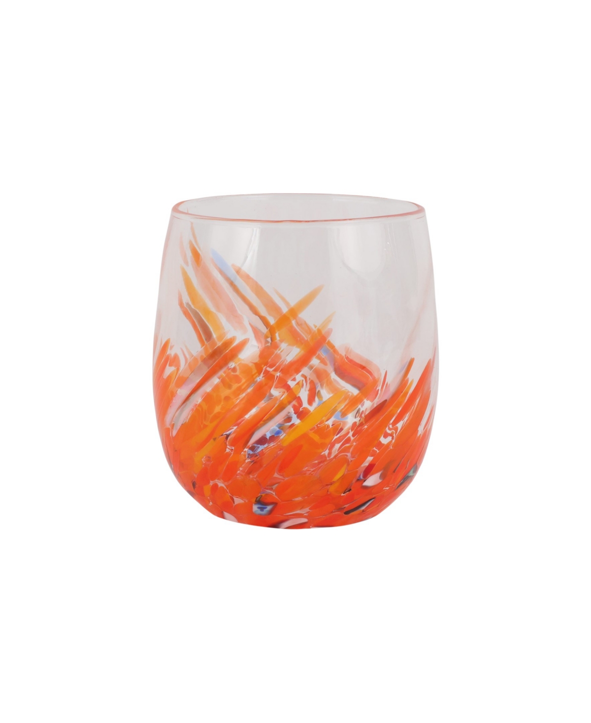 Vietri Chiara Short Tumbler In Orange