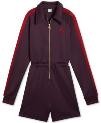 Puma - Women's T7 Play Loud Zip Front Long Sleeve Romper