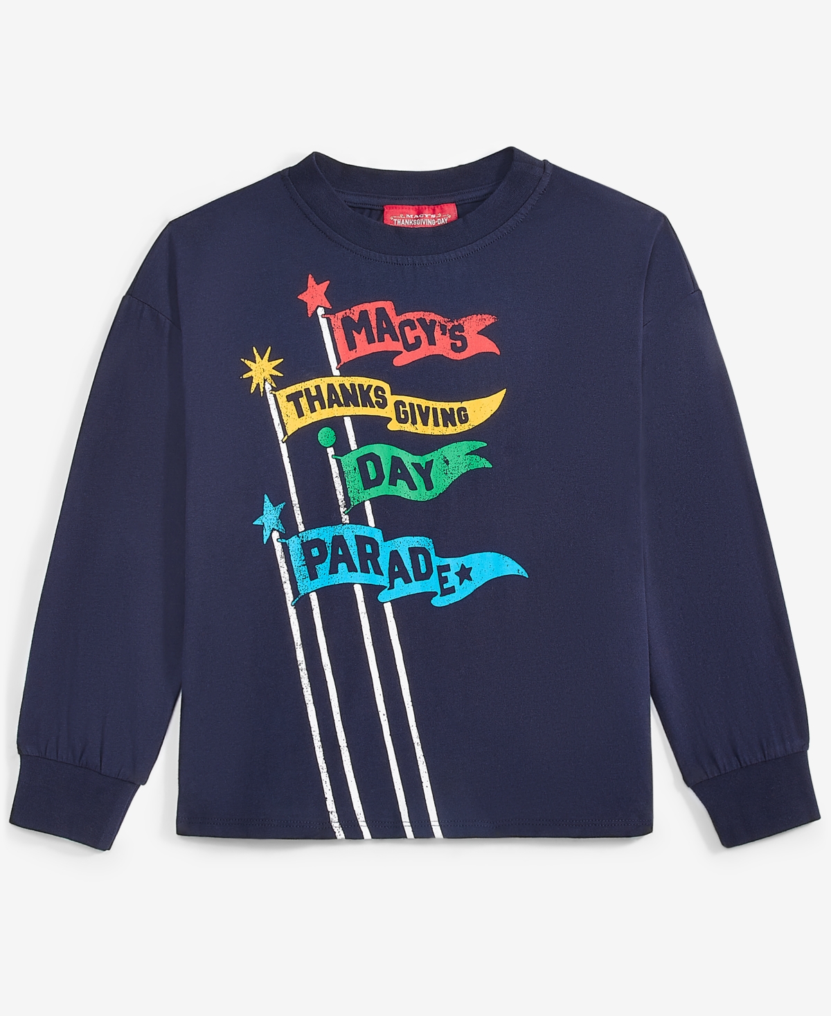 Macy's Thanksgiving Day Parade Little & Big Kids Long Sleeve T-shirt, Created For  In Navy Blaze