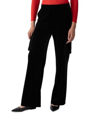 Sanctuary - Women's High Rise Velvet Cargo Pants