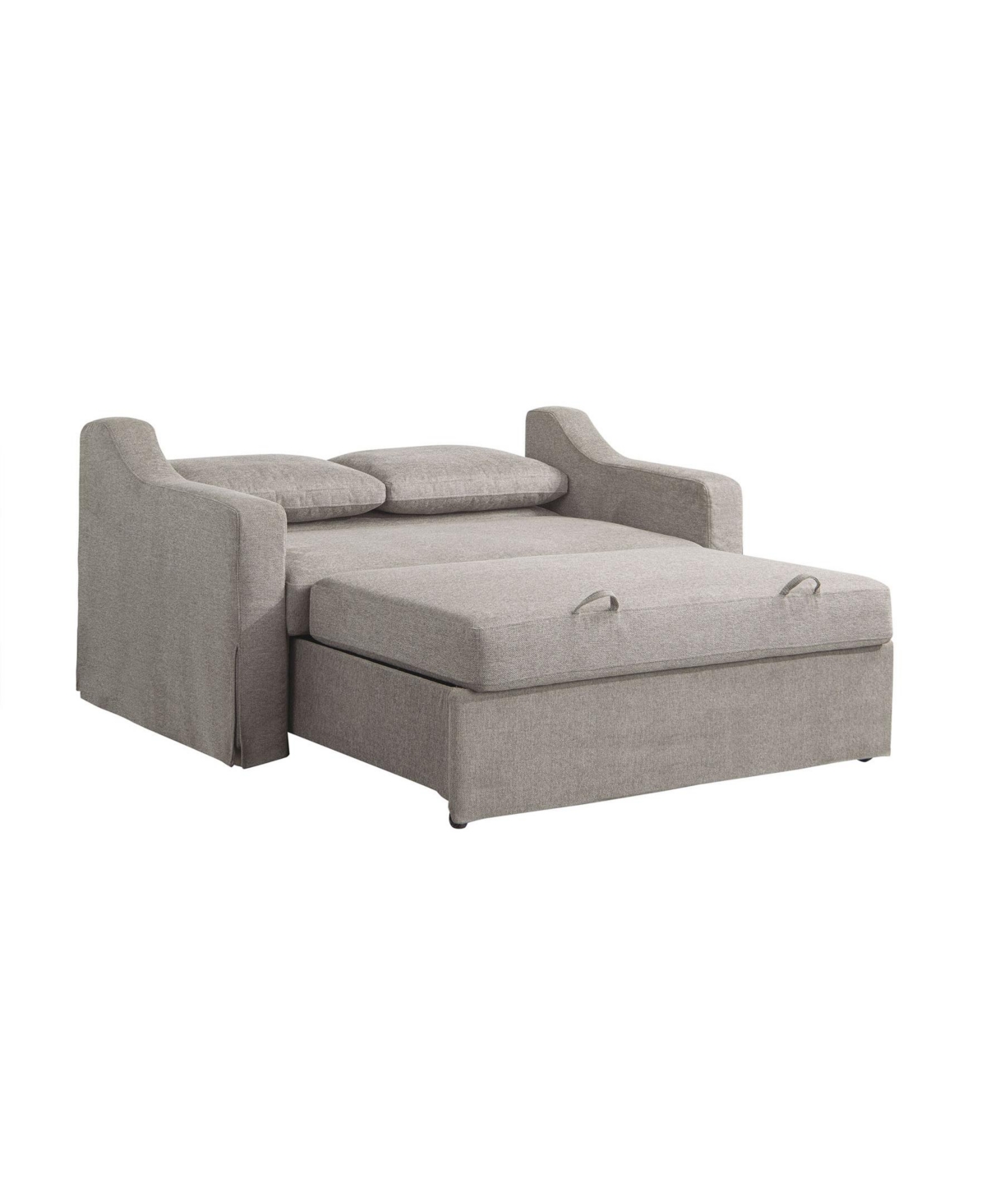 Serta 66.1"w Polyester Harley Convertible Loveseat In Flax