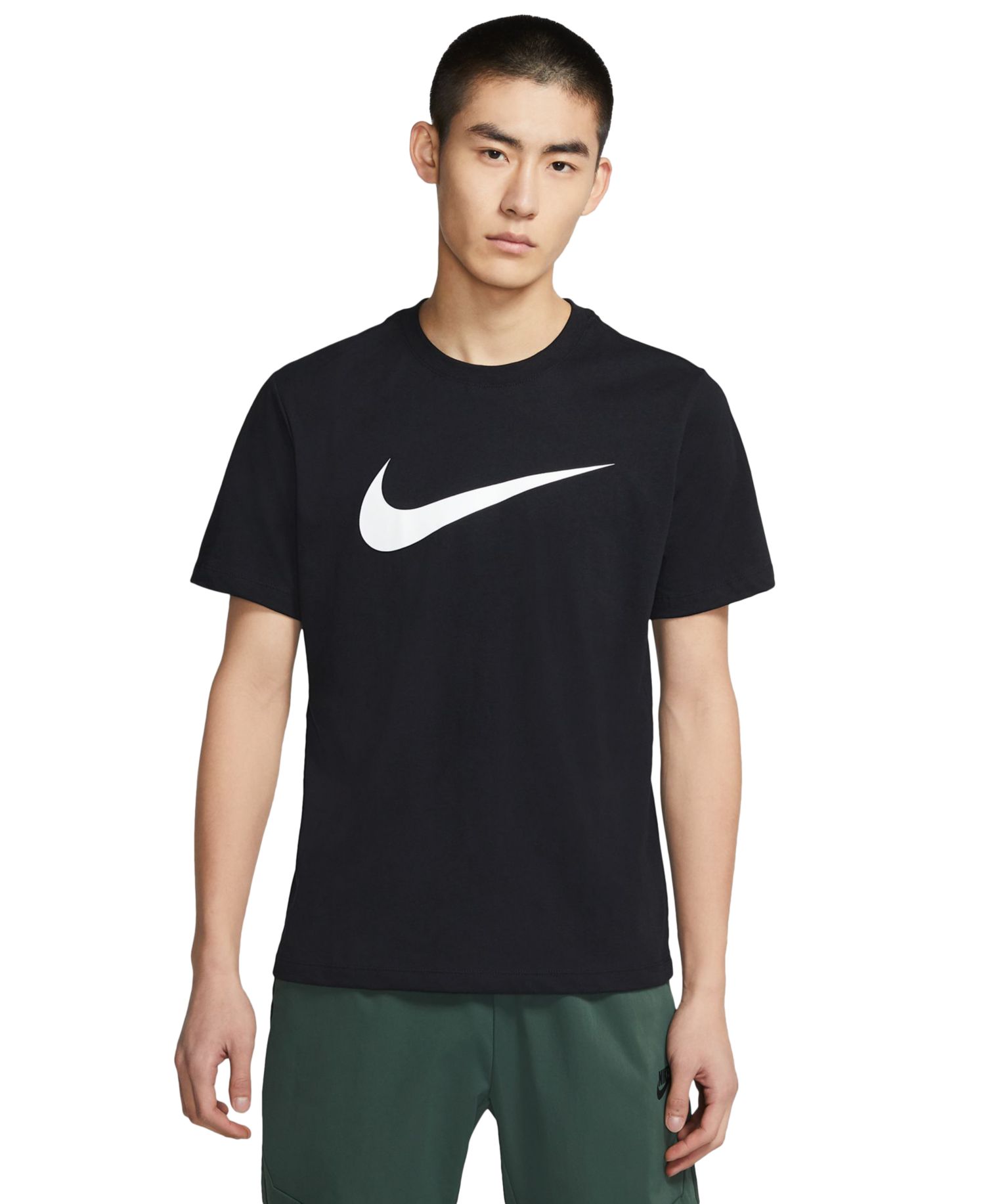 Спортивная мужская футболка Swoosh с коротким рукавом и круглым вырезом горловины