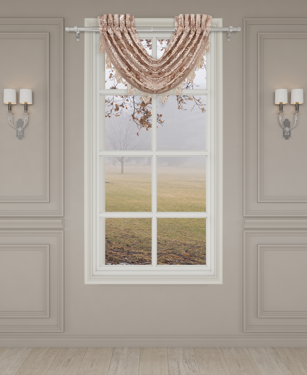 Rosewater Window Waterfall Valance, 33" x 43" - Blush