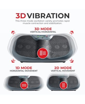 3D Vibration Plate w Resistance Bands, Oscillation Therapy Platform with 16 Speed Settings and 3 Vibration Modes