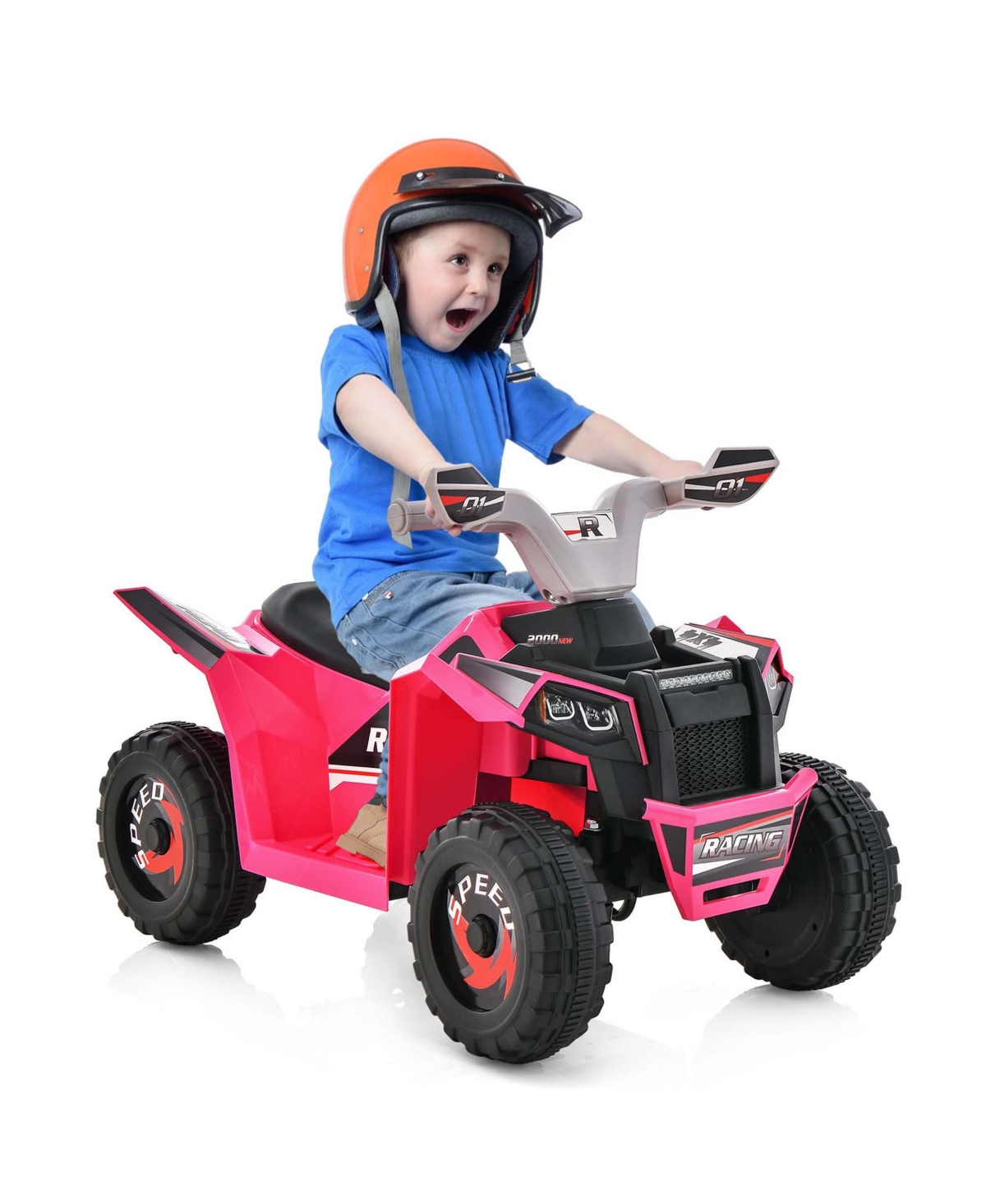 Costway Kids Ride on Atv 4 Wheeler Quad Toy Car 6V Battery Powered Motorized Toy