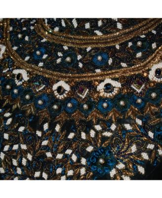 Women's Tie-Dye Lehenga with Zardosi and Bead Embellished Blouse and Banarasi Dupatta