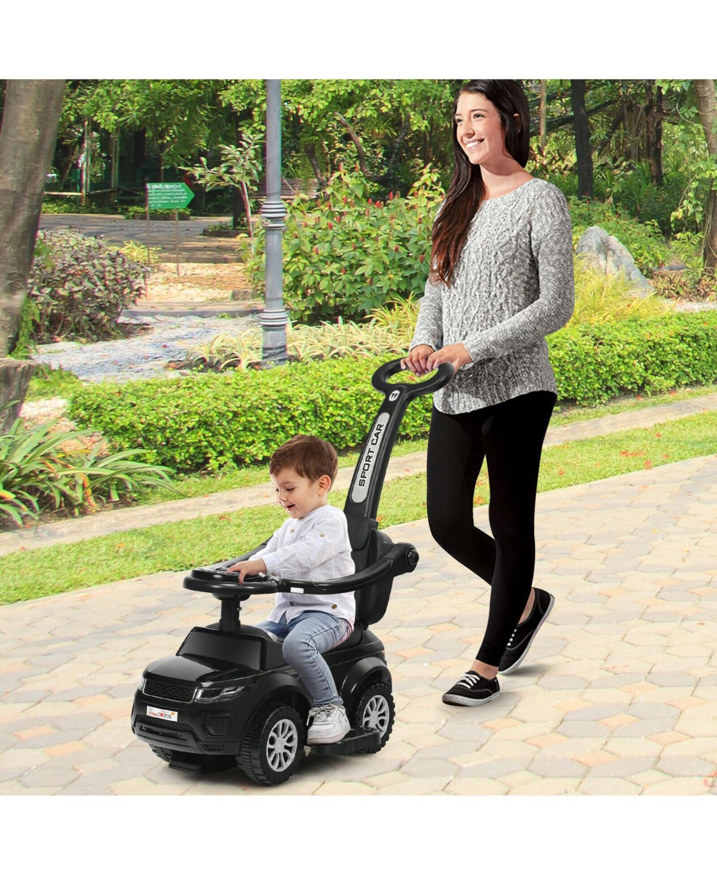 Детская игрушка SUGIFT 3-in-1 Ride-on Push Car with Music, 35"L x 17"W x 33"H, 55 lb. Capacity, Ages 1+ — фото 6