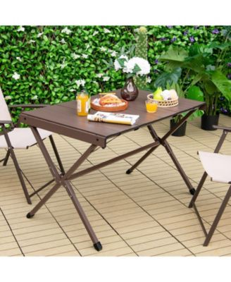 4-6 Person Portable Aluminum Camping Table with Carrying Bag