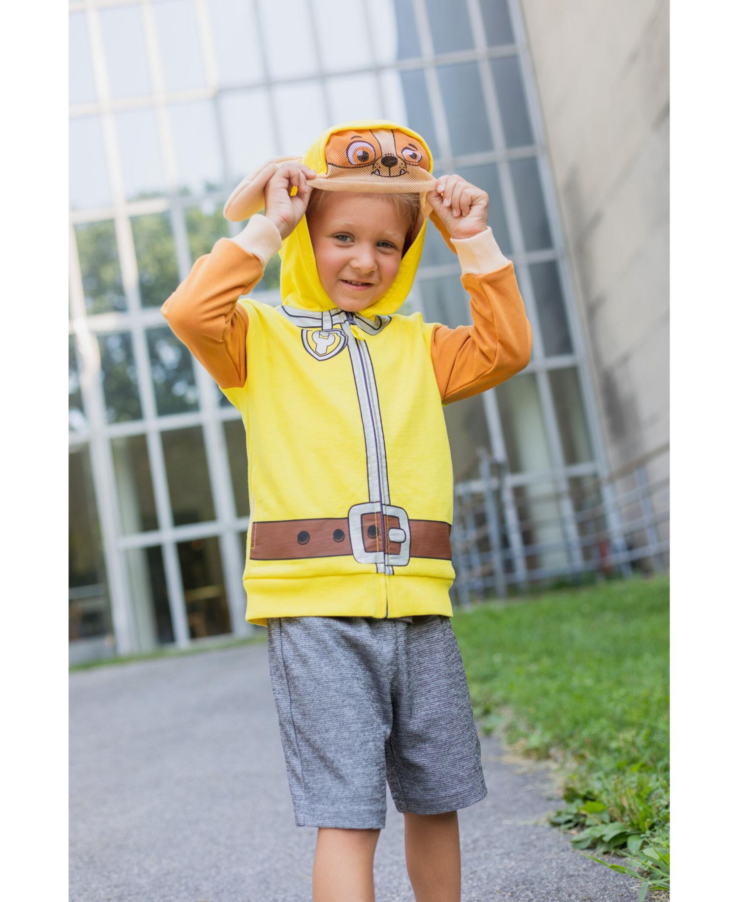 Boys Rubble Chase Skye Fleece Zip Up Pullover Hoodie to