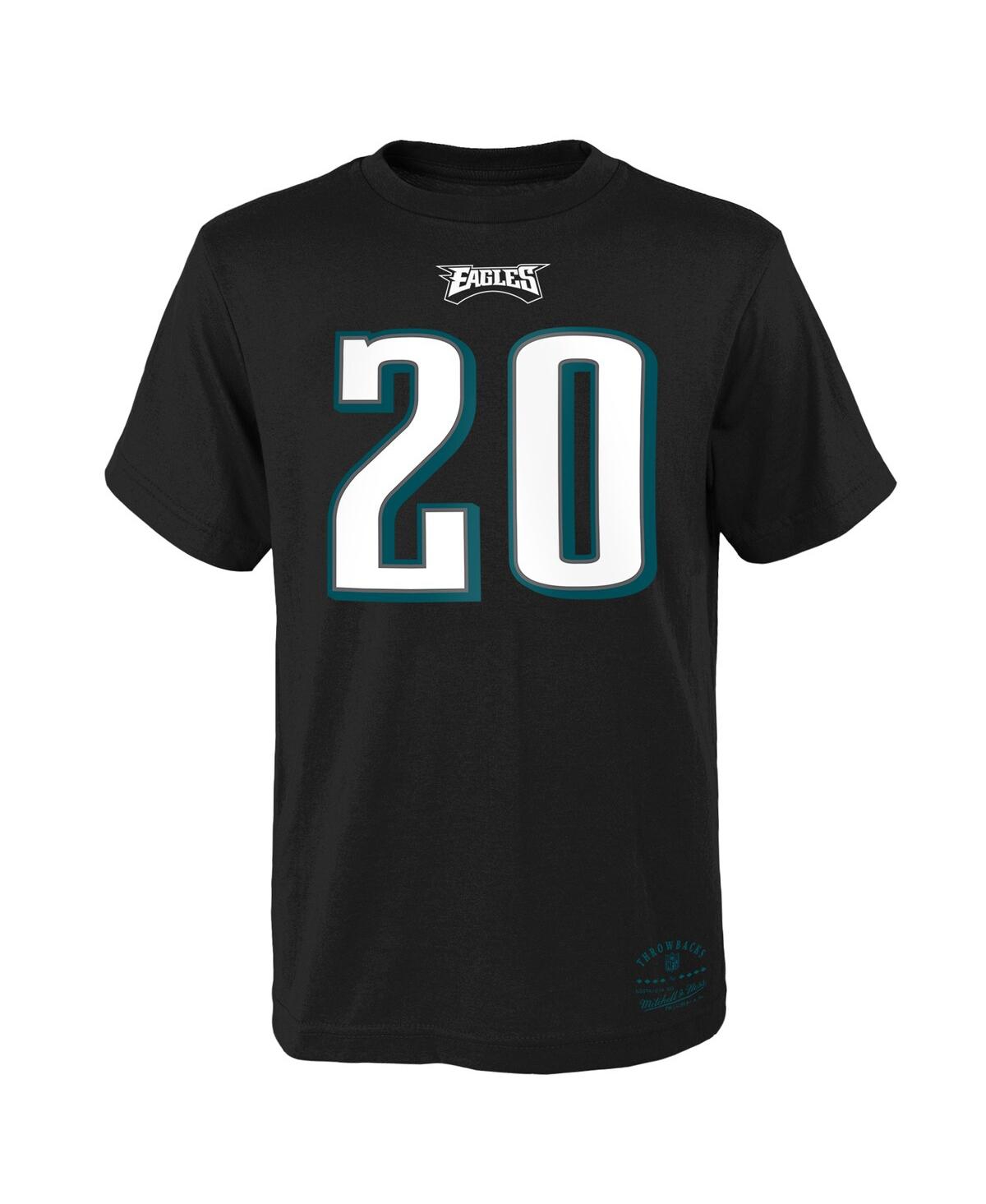 Mitchell & Ness Big Boys and Girls Brian DawkinsPhiladelphia Eagles Retired Retro Player Name Number T-Shirt - Black