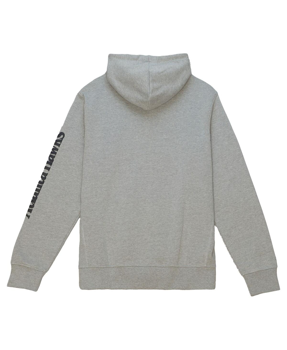 Mitchell & Ness Men'sAtlanta Hawks Hardwood Classics Ghost Camo Pullover Hoodie - Heather Gray