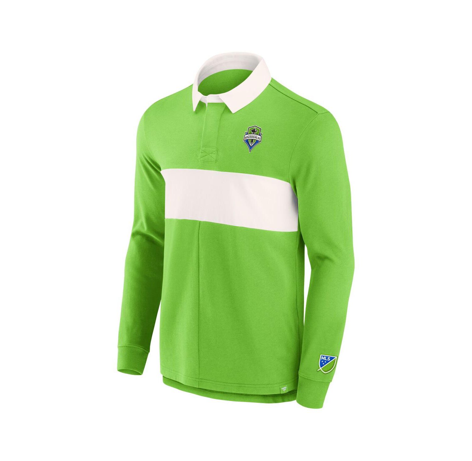 Men's Green Seattle Sounders FC Penalty Kick Long Sleeve Polo