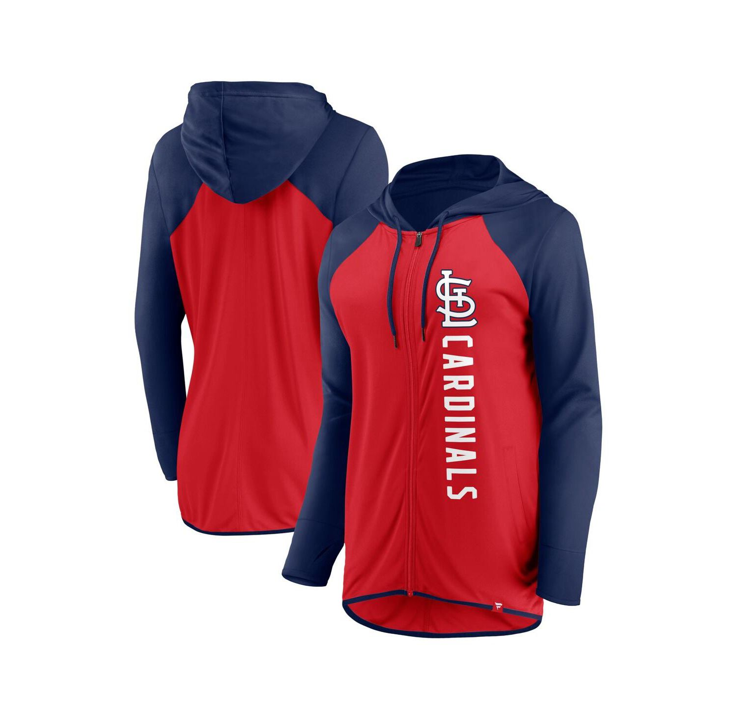 Women's Red/Navy St. Louis Cardinals Forever Fan Full-Zip Hoodie Jacket
