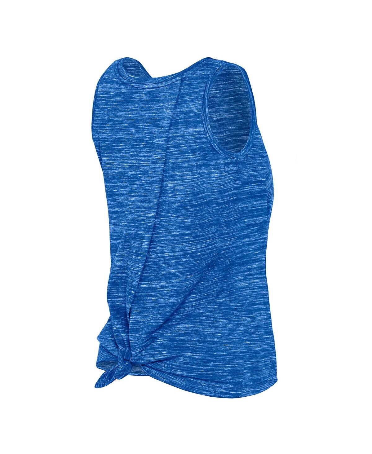 NEW ERA WOMEN'S ROYAL LOS ANGELES RAMS SPACE DYE TIE-BACK TANK TOP 