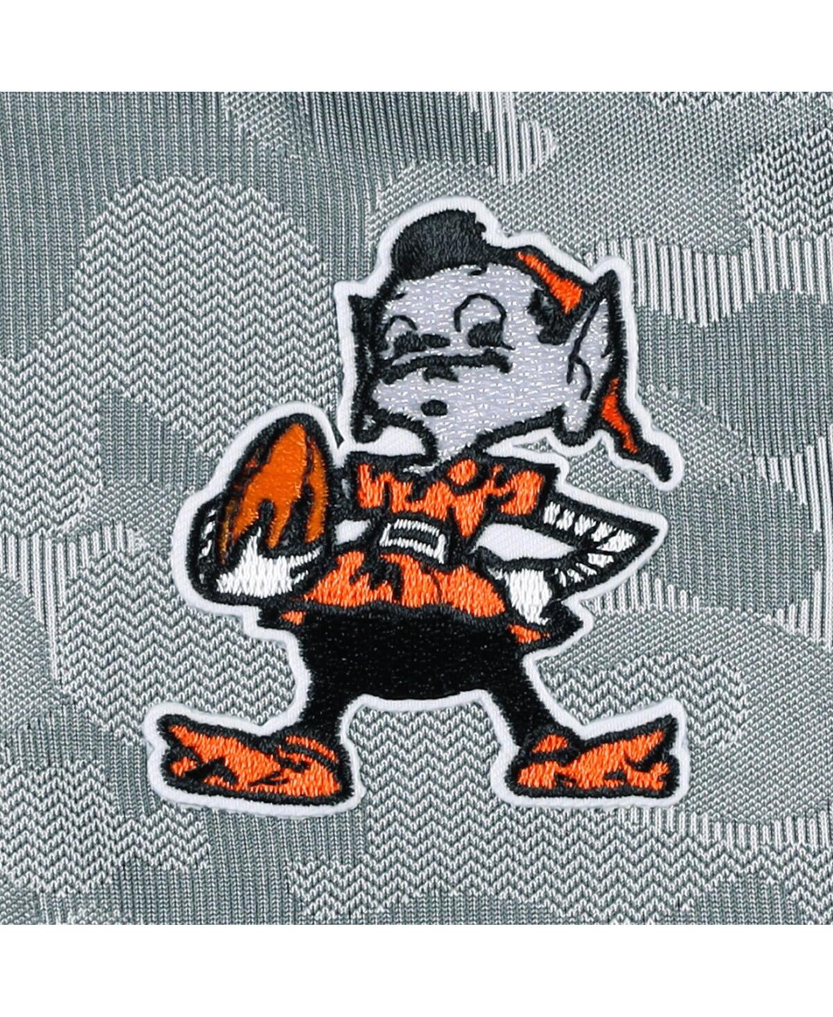 Antigua Men'sCleveland Browns Brigade Throwback Quarter-Zip Top - Gray