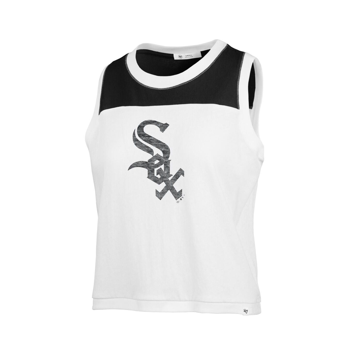 Женский топ '47 Brand White Chicago White Sox Premier Zoey Waist Length — фото 3