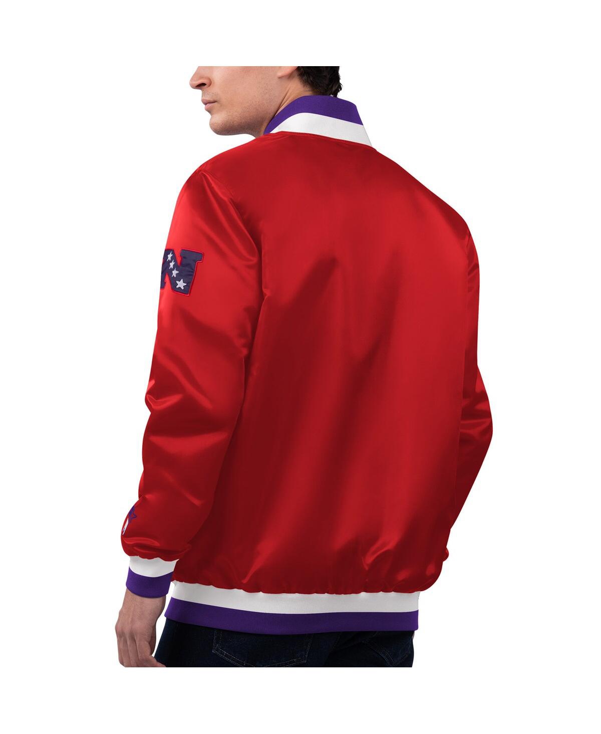 Starter Men's x Msx by Michael StrahanSuper Bowl Lviii The Fountain Full-Snap Satin Jacket - Red