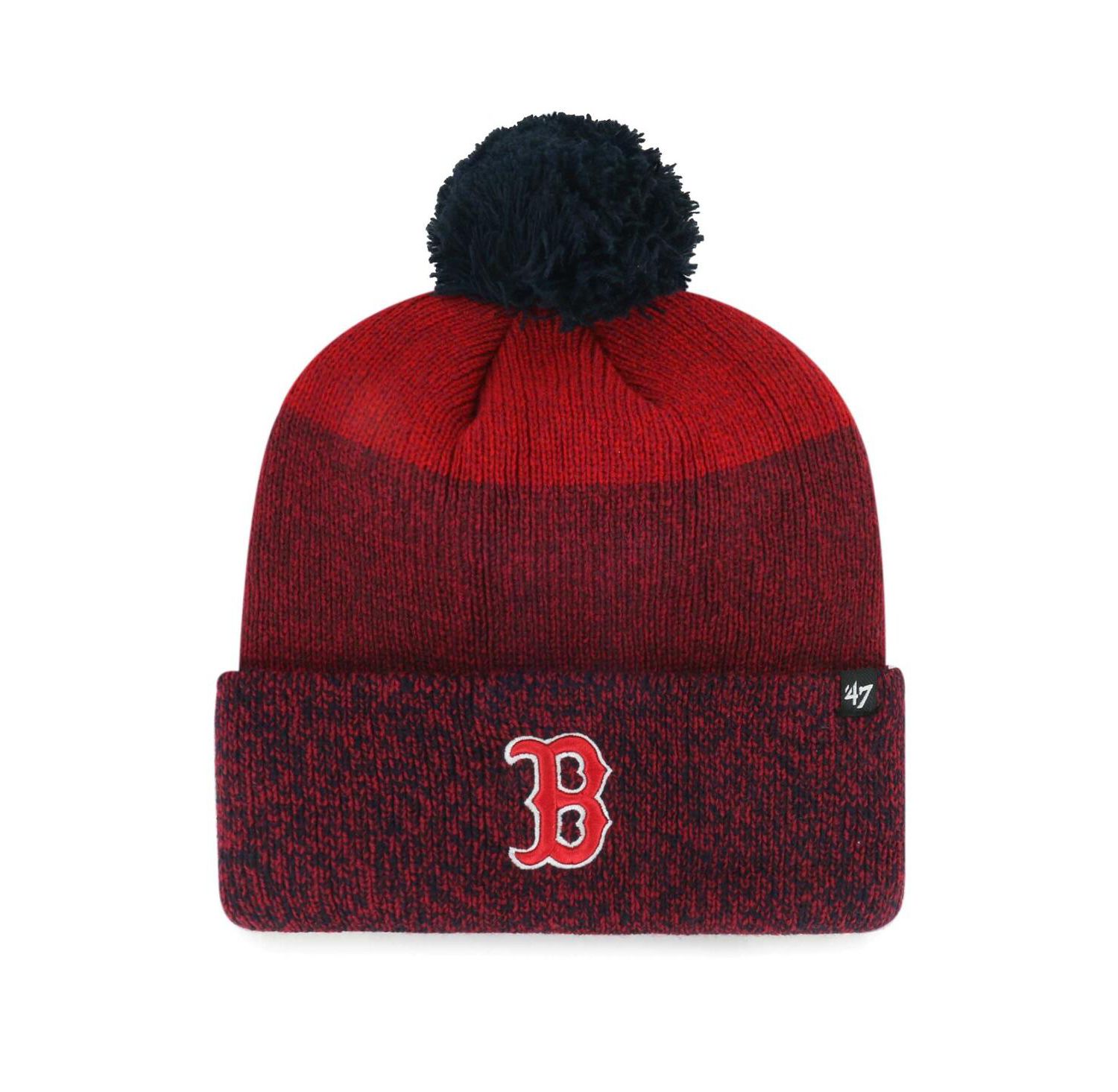 Men's Red Boston Red Sox Darkfreeze Cuffed Knit Hat with Pom