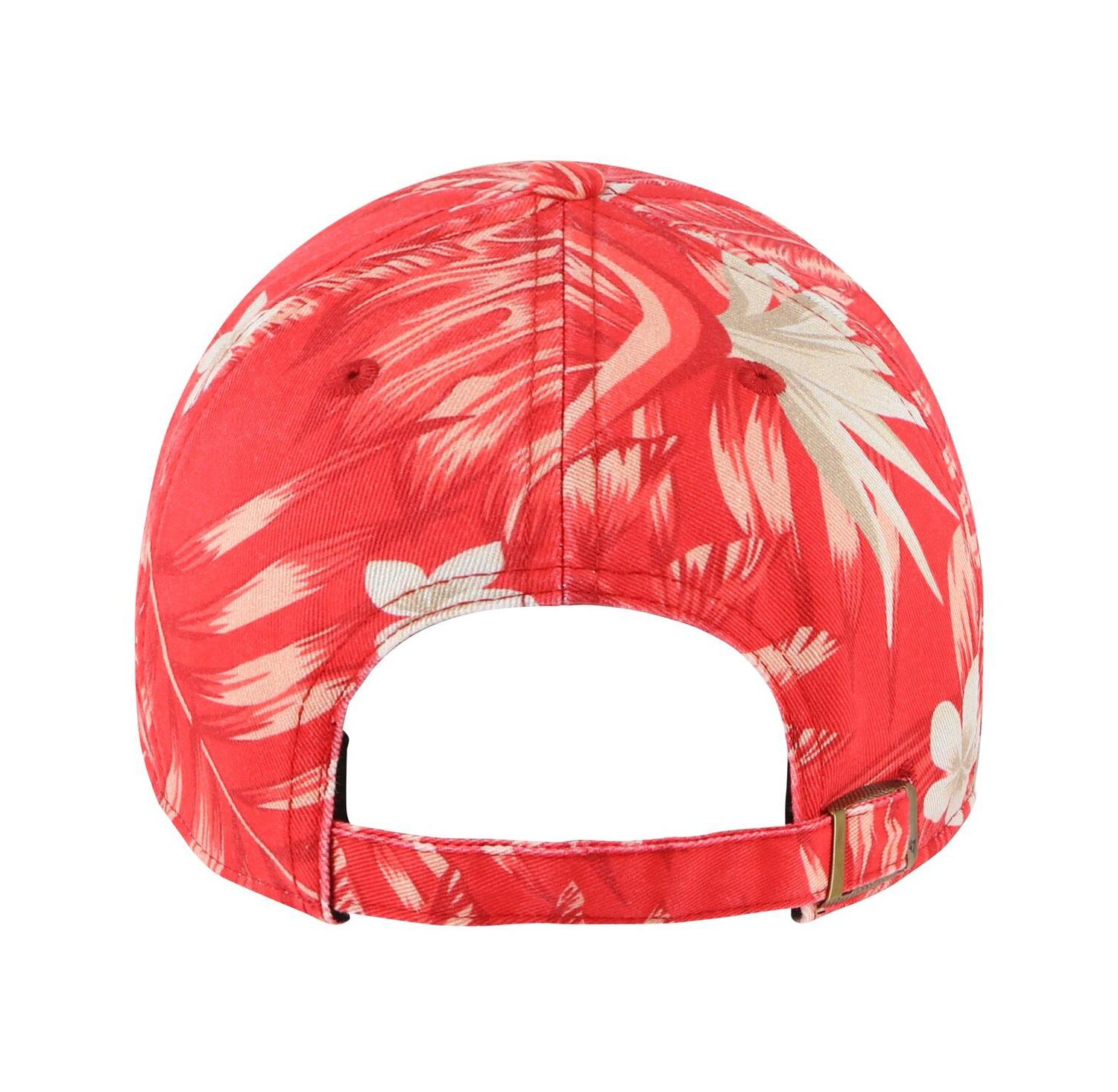 Men's Red Atlanta Hawks Tropicalia Floral Clean Up Adjustable Hat