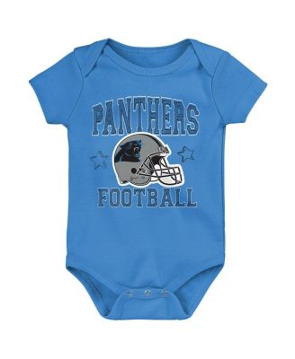 Little Boys Black/Blue/Gray Carolina Panthers Born to Be 3-Pack Bodysuit Set
