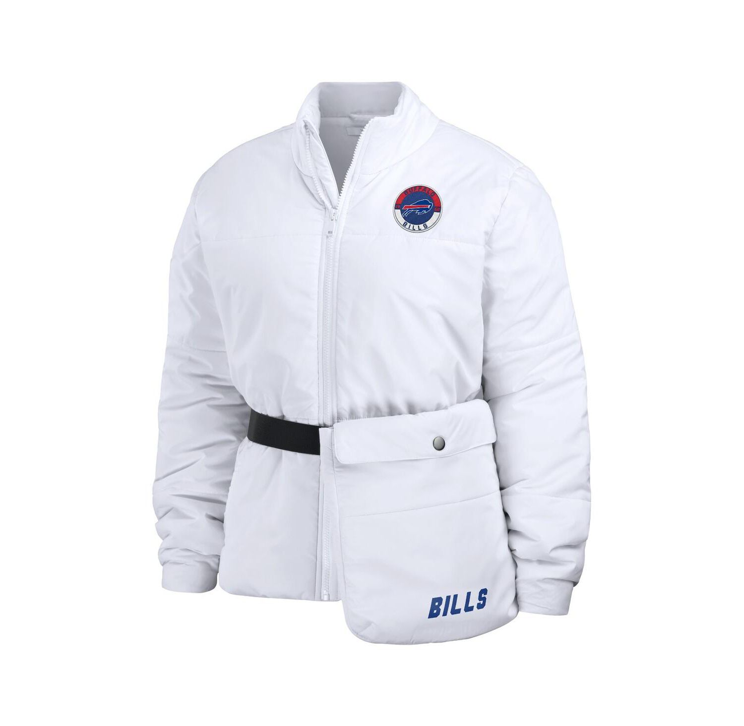 Women's White Buffalo Bills Packaway Full-Zip Puffer Jacket