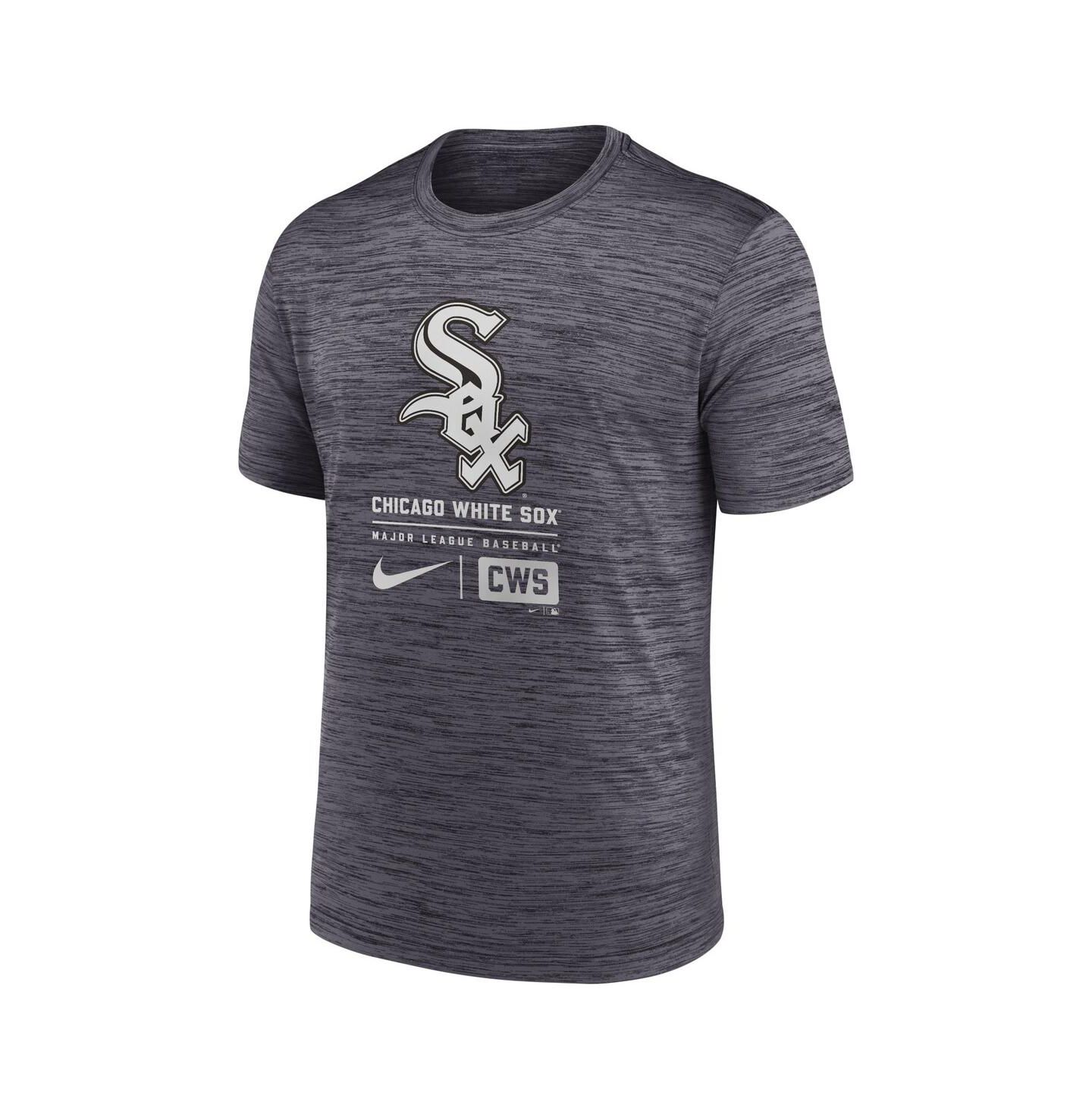 Мужская футболка Nike Charcoal Chicago White Sox Large Logo Velocity — фото 3