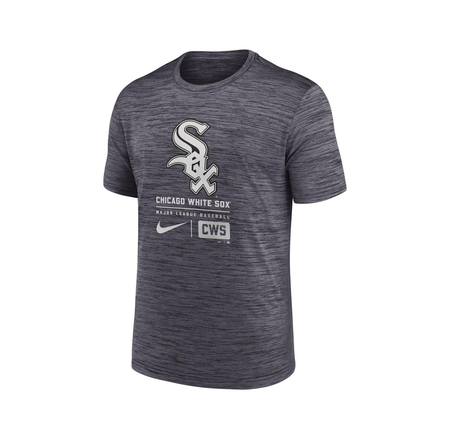 Men's Charcoal Chicago White Sox Large Logo Velocity T-Shirt