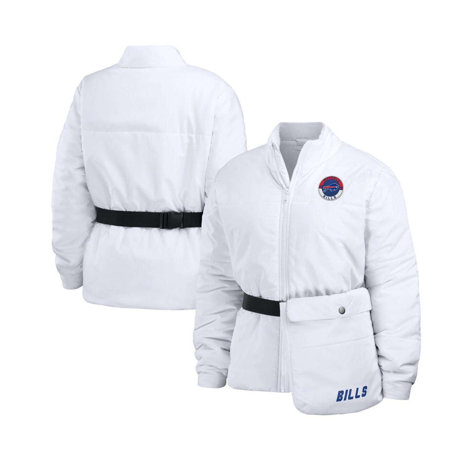Women's White Buffalo Bills Packaway Full-Zip Puffer Jacket