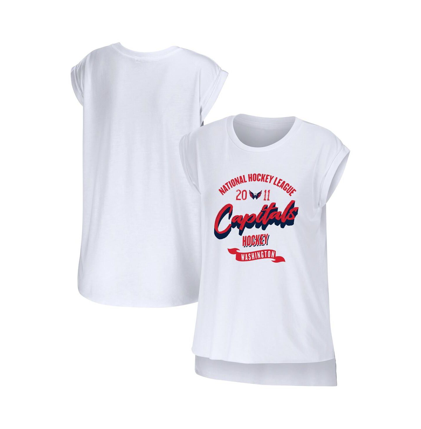 Женский топ WEAR by Erin Andrews White Washington Capitals Domestic — фото 1