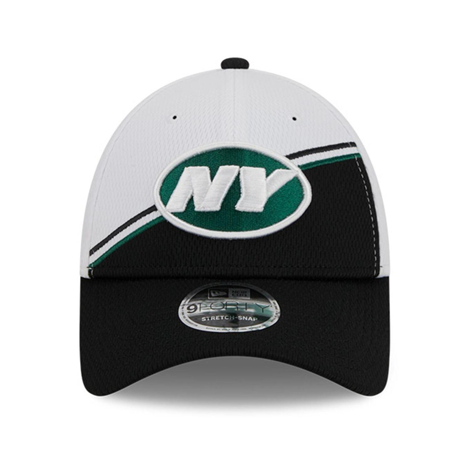 Men's White/Black New York Jets 2023 Sideline 9FORTY Adjustable Hat